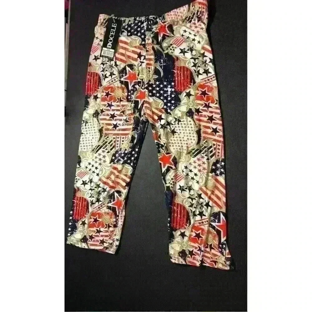 American patriotic leggings capri size 0 to 12